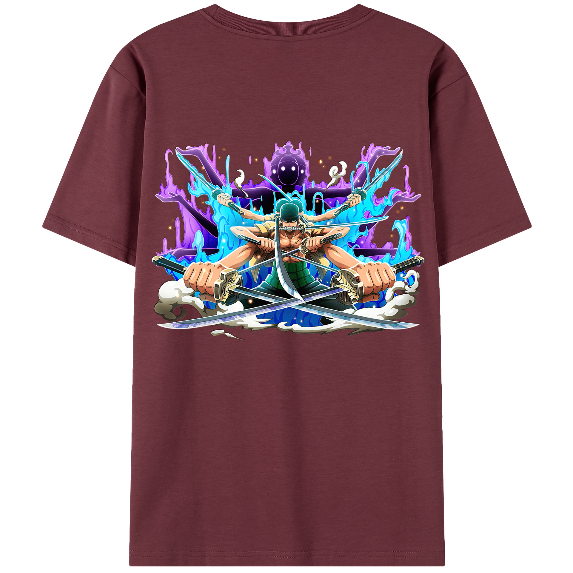 ワンピース ロロノア・ゾロ ONE PIECE Roronoa Zoro 綿100％半袖Tシャツ（背面プリント）